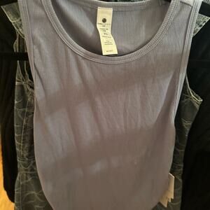 Yogalicious Light Purple Ribbed Tank Top